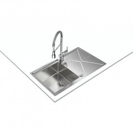 Мийка для кухні Teka BROOKLYN 50 M-XP 1B 1D 86.4×50.4 см нержавіюча сталь полірована 115100022