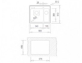 Мийка для кухні Teka Frame 11/2 В врізна нержавіюча сталь 40180520