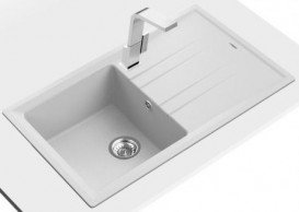 Мойка для кухни Teka Stone 50 B-TG 1B 1D 86х51 см врезная тегранит белый 115330019