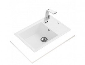 Мойка для кухни Teka Stone 60 S-TG 1B 1D 78х51 см врезная тегранит белый 115330033