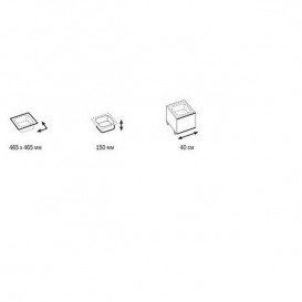 Мойка для кухни Teka Universal 465.465 1B 46.5х46.5 см нержавеющая сталь матовая 40109613