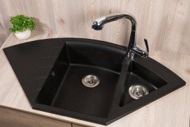 Мойка для кухни трапециевидная Буль-Буль Europe врезная Магранит светло-черный 113060004