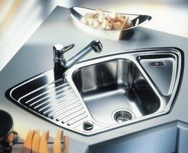 Мойка для кухни угловая Blanco Tipo 9 E нержавеющая сталь матовая 511582