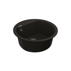 Мийка для кухні Vankor Easy Ø44,5 см кварц чорний Easy EMR 01.45 Black