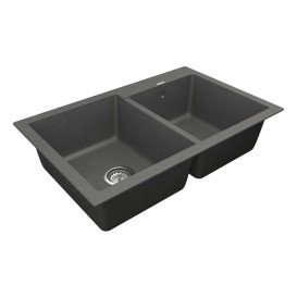 Мийка для кухні Vankor Orman 79,5х50 см кварц сірий Orman OMP 05.80 Gray