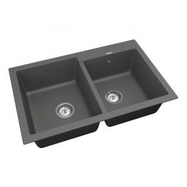 Мийка для кухні Vankor Orman 79,5х50 см кварц сірий Orman OMP 05.80 Gray