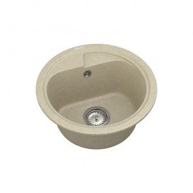Мийка для кухні Vankor Polo Ø44 см кварц бежевий Polo PMR 01.45 Beige