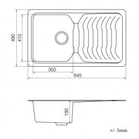 Мийка для кухні Vankor Sigma 84,5х49 см кварц чорний Sigma SMP 02.85 Black