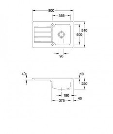 Мойка для кухни Villeroy & Boch Architectura 45 80х51 см керамика snow white 334002KG