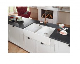 Мийка для кухні Villeroy & Boch Farmhouse 80 X подвійна 79,5х50 см кераміка white alpin 638002R1