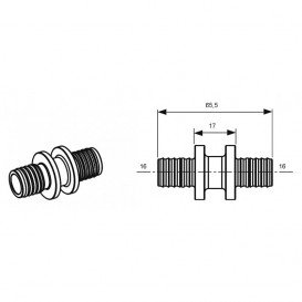 Муфта сполучна TECE TECEflex 16х16 PPSU 736016