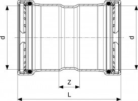 Муфта Viega SeaPress 0315XL d76,1 сплав CuNiFe 90/10 556495
