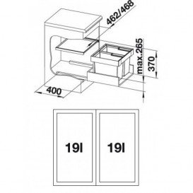 Мусорная система BLANCO FLEXON II 50/2 пластик 521469