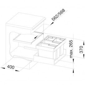 Сміттєва система BLANCO FLEXON II 60/4 пластик 521474