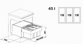 Мусорная система Blanco Select 60/3 518724