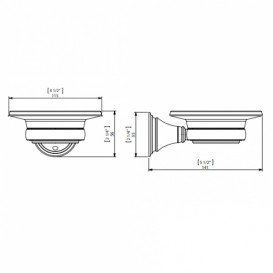 Мильниця для ванної Sonia Genoa з настінним утримувачем матове скло/латунь хром 107544