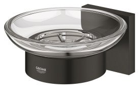 Мильниця для ванної Grohe QuickFix Start Cube з утримувачем чорний матовий 410962430