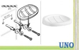 Мильниця для ванною Haceka Uno настінна пластик білий 1113843