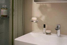 Мыльница для ванной Hansgrohe AddStoris S на держателе металл/стекло хром 41766000