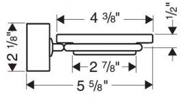 Мыльница для ванной Hansgrohe Axor Uno шлифованный никель 41533820