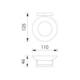 Мильниця для ванною Imprese Valtice підвісна хром/скло 110320