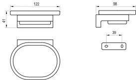Мильниця для ванної Ravak Chrome II CR II 200 з тримачем хром глянсовий X07P1362