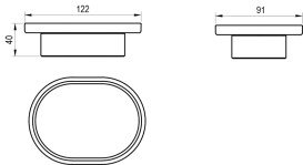 Мильниця для ванної Ravak Chrome II CR II 201 хром глянсовий X07P1363