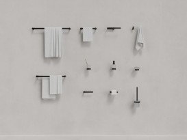 Мыльница для ванной Ravak Fold FD 200 с держателем черный матовый X07P1355