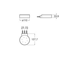 Мильниця для ванної Roca Hotels Round настінна метал хром A817591C00