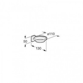 Мыльница для ванной Roca Victoria настенная стекло/металл A816683001