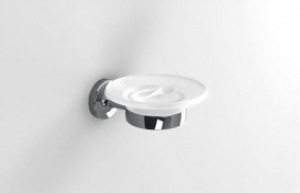 Мыльница для ванной Sonia E-Plus настенная белый/хром 124558