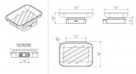 Мильниця для ванною Sonia S6 настінна білий / хром 161003