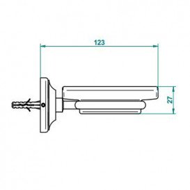 Мыльница для ванной THG Savannah настенная матовое стекло/золото/белый G52 D03 00500