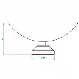 Мыльница для ванной THG Savannah настольная золото/белый G52 D03 00544GM