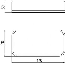 Мильниця для ванної Tres Loft-Tres накладна кераміка/метал білий/хром 20063607
