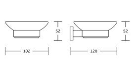 Мильниця для ванної VBI Mars із тримачем чорний VBI-040105BL