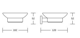 Мыльница для ванной VBI Mars с держателем никель VBI-040105NI