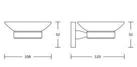 Мыльница для ванной VBI Venus с держателем черный VBI-040005BL