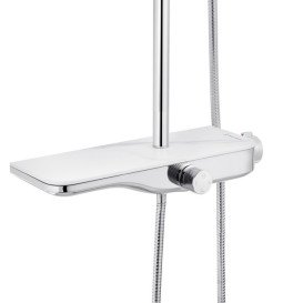 Набір 2 в 1 душова система Kroner Armada-W065 + змішувач для раковини Essen-W010 хром/білий CVS30223