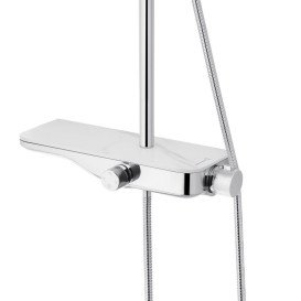 Набір 2 в 1 душова система Kroner Armada-W065 + змішувач для раковини Essen-W010 хром/білий CVS30223