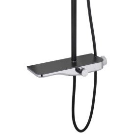 Набір 2 в 1 душова система Kroner Armada-SCH065 + змішувач для раковини Essen-SCH010 хром/чорний CVS30224