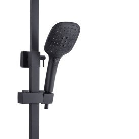 Набір 2 в 1 душова система Kroner Edelstahl Kubus-SCH063 + змішувач для раковини Edelstahl Kubus-SCH010-3 чорний CVS30177