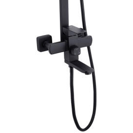 Набор 2 в 1 душевая система Kroner Edelstahl Kubus-SCH063 + смеситель для раковины Edelstahl Kubus-SCH010-3 черный CVS30177