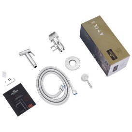 Набір 3 в 1 душова система Kroner Edelstahl Klassisch-ESG082 + змішувач Edelstahl Klassisch-ESG010 + душ гігієнічний ESG053 нікель CVS30206