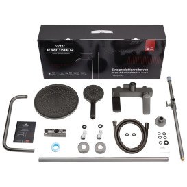 Набір 2 в 1 душова система Kroner Graz-GRP063 + змішувач Graz-GRP010 графіт CVS30162