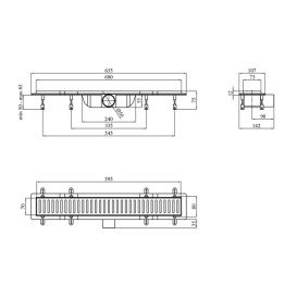 Набір 3 в 1 душова система Kroner Armada-SCH066 + змішувач Edelstahl Klassisch-SCH010 + трап Harz SCH60 чорний CVS30169