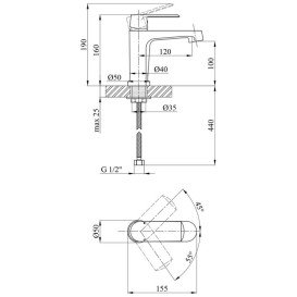 Набір 3 в 1 душова система Kroner Armada-C064K + змішувач Hagen-C010 + душ гігієнічний Bidet-C082 хром CVS30212