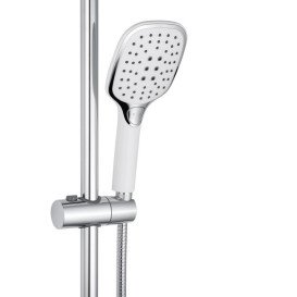 Набор 3 в 1 душевая система Kroner Armada-W063 + смеситель Armada-W010 + гигиенический душ Bidet-C082 хром/белый CVS30213