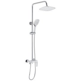 Набор 3 в 1 душевая система Kroner Armada-W063 + смеситель Armada-W010 + гигиенический душ Bidet-C082 хром/белый CVS30213