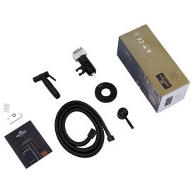 Набір 3 в 1 душова система Kroner Edelstahl Klassisch-SCH063 + змішувач для раковини Edelstahl Klassisch-SCH010 + душ гігієнічний SCH053 чорний CVS30170